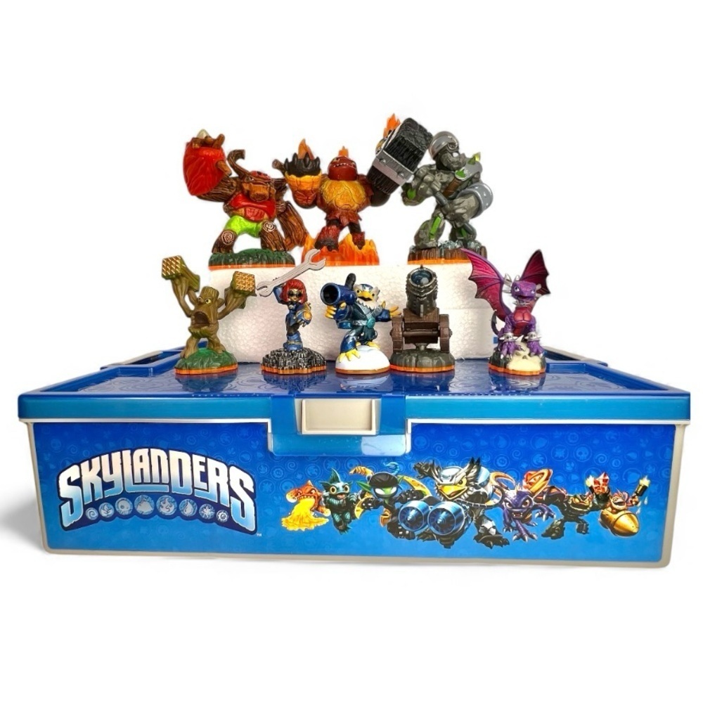 Skylanders Giants Lot of 8 Figures W/Case-HotHead,Crusher,Tree Rex+More Tested